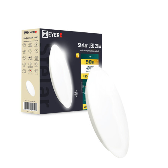 Plafoniera LED STELAR 28W 2980lm IP54 HF okrągła 4000K