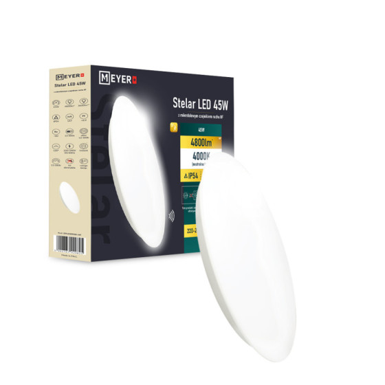 Plafoniera LED Stelar 45W 4800lm IP54 HF okrągła śr.48cm 4000K